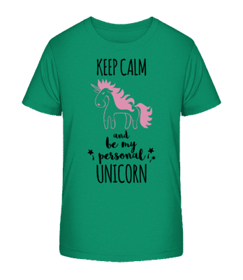Be My Personal Unicorn - Kid's Organic T-Shirt Stanley Stella 2.0 - Green - Front