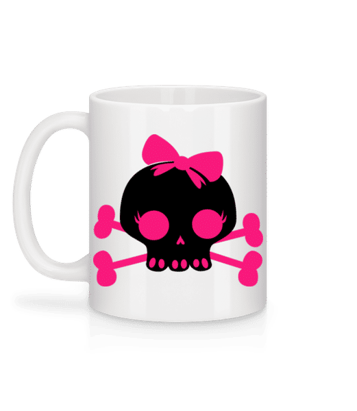Aperçu: Emo Skull Pink - Mug en céramique blanc - Blanc - Derrière