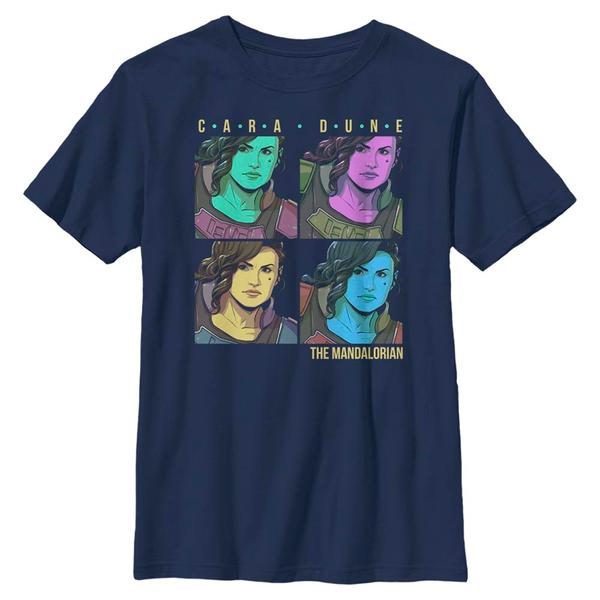 Aperçu: Star Wars - The Mandalorian - Skupina Cara Dune Box Up - Enfant T-shirt - Bleu marine - Devant