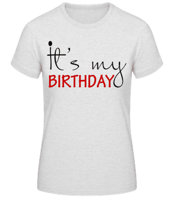 It's My Birthday - Camiseta básica de mujer - Gris moteado - delante
