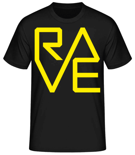 Aperçu: Rave Geometry - T-shirt standard Homme - Noir - Devant