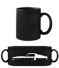 'Ford Shelby GT500 (1967)' Silhouette - Schwarze Tasse - Schwarz - Vorne