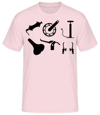 Elements Of A Bike - Men's Basic T-Shirt - Pink - Front