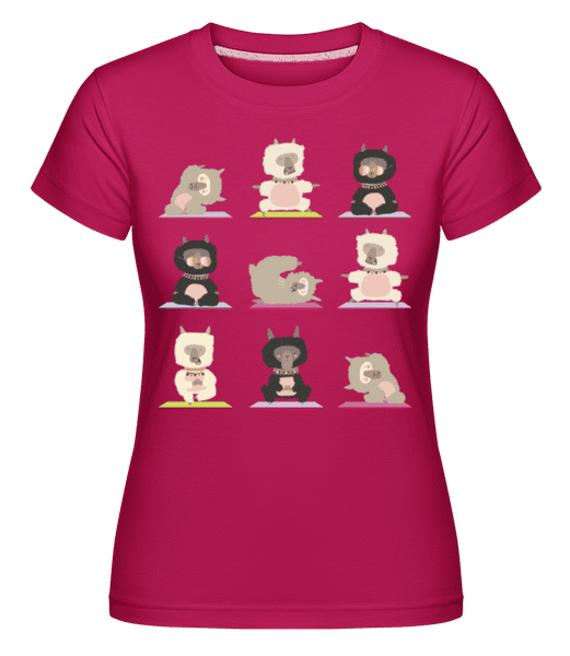 Aperçu:  Lama-yoga - T-shirt Shirtinator femme - Magenta - Devant