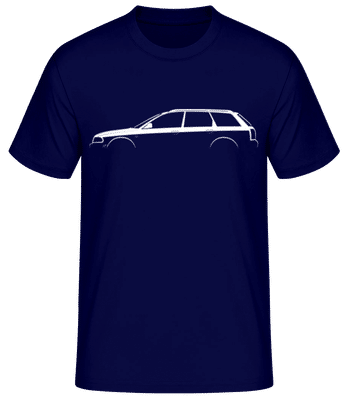 'Audi RS 4 Avant (B5)' Silhouette - Pánske basic tričko - Namornícka modrá - Predné
