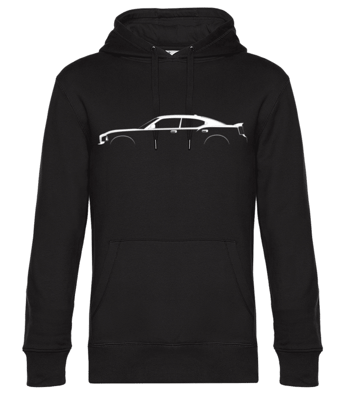 Náhľad: 'Dodge Charger SRT8' Silhouette - Pánska štandardná mikina s kapucňou - Čierna - Predné