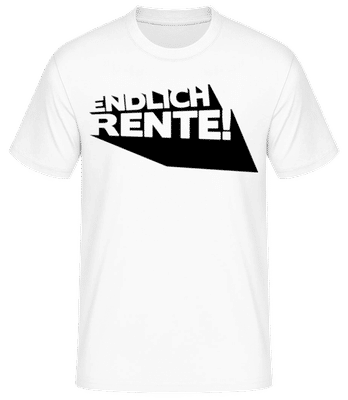 Endlich Rente! - Männer Basic T-Shirt - Weiß - Vorne