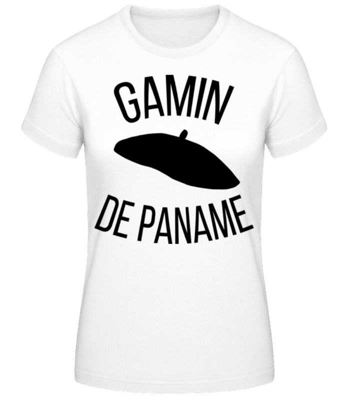 Aperçu: Gamin De Paname - T-shirt femme B&C - Blanc - Devant
