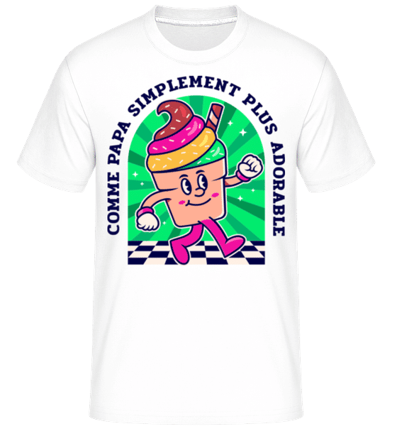 Aperçu: Comme Papa -  T-Shirt Shirtinator homme - Blanc - Devant