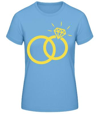 Wedding Rings - Women's Basic T-Shirt - Light blue - Front