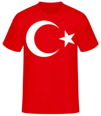 Turkey Crescent Moon With Star - Men's B&C T-Shirt - Red - Front