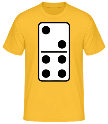 Domino - Männer Basic T-Shirt - Goldgelb - Vorne