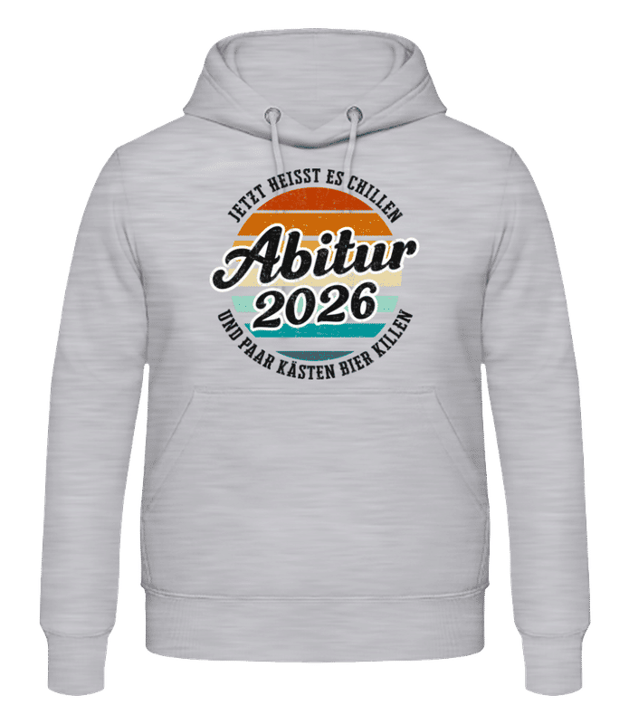 Vorschau: Abitur 2025 - Männer Hoodie - Grau meliert - Vorne