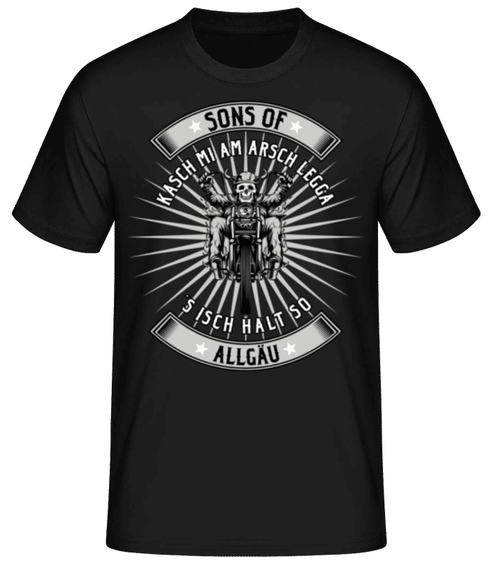 Vorschau: Sons Of Allgaeu - Männer Basic T-Shirt - Schwarz - Vorne