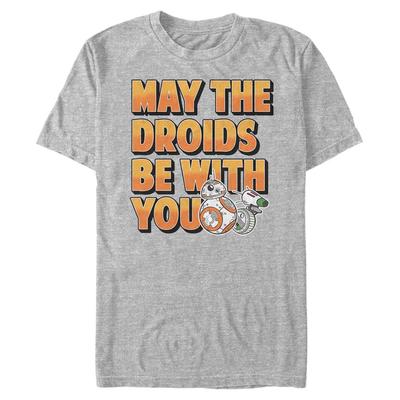 Star Wars - El ascenso de Skywalker - D-O & BB-8 Droids Be With You - May The 4th - Hombres Camiseta - Gris moteado - delante