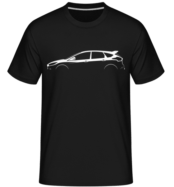 Aperçu: 'Ford Focus RS Mk III' Silhouette -  T-Shirt Shirtinator homme - Noir - Devant
