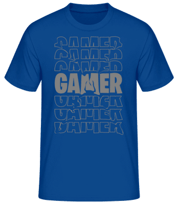 Gamer Design - Pánske basic tričko - Kráľovská modrá - Predné