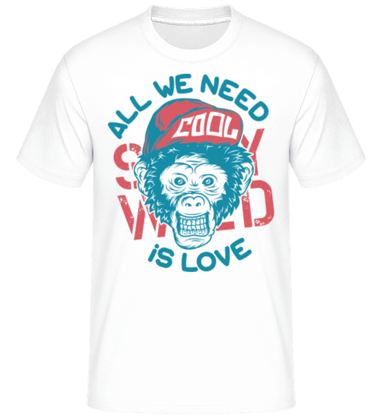 Aperçu: All We Need Is Love -  T-Shirt Shirtinator homme - Blanc - Devant