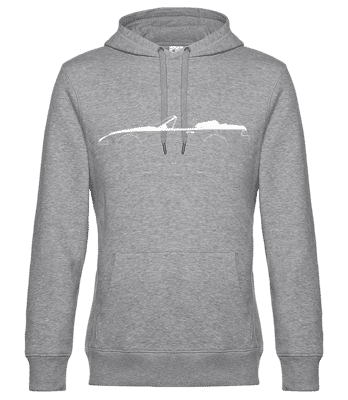 'Porsche 968 Cabriolet' Silhouette - Pánska štandardná mikina s kapucňou - Melírovo šedá - Predné