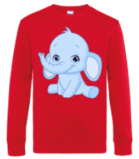 Éléphant bleu comique - Sweat-shirt standard pour homme - Rouge - Devant