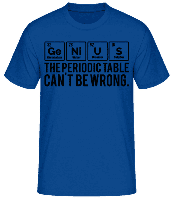 Periodic Table Genius - T-shirt standard Homme - Bleu royal - Devant