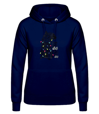 Cat Christmas - Women's Hoodie - Navy - Front