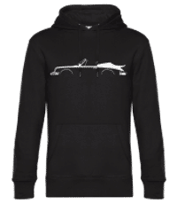 'Porsche 911 Car.3.2 Whale.' silhouette - Sudadera estándar para hombre - Negro - delante