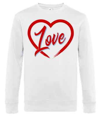 Heart Love - Men's standard sweatshirt - White - Front
