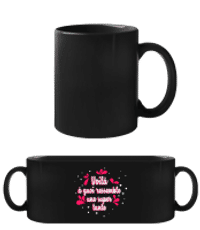 Voilà Une Super Tante - Tasse Noire - Noir - Devant