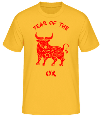 Chinese Zodiac Year Of The Ox - T-shirt standard Homme - Jaune doré - Devant
