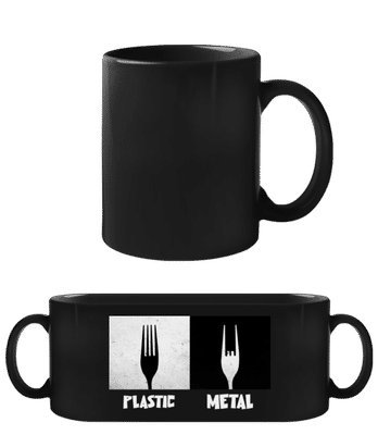 Plastic Metal - Schwarze Tasse - Schwarz - Vorne
