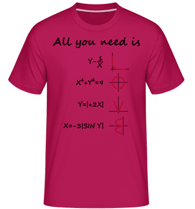 All You Need Is Love -  Shirtinator Men's T-Shirt - Magenta - Front