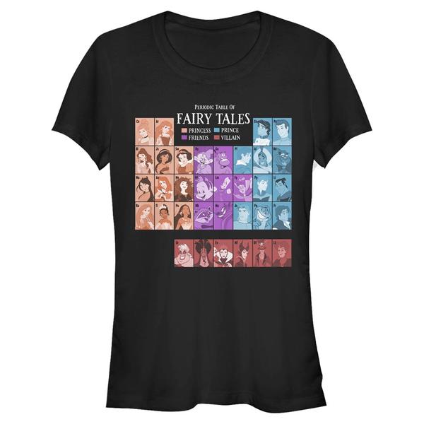 Aperçu: Marvel - Princesses Disney - Photo de groupe Princess Table - Femme T-shirt - Noir - Devant
