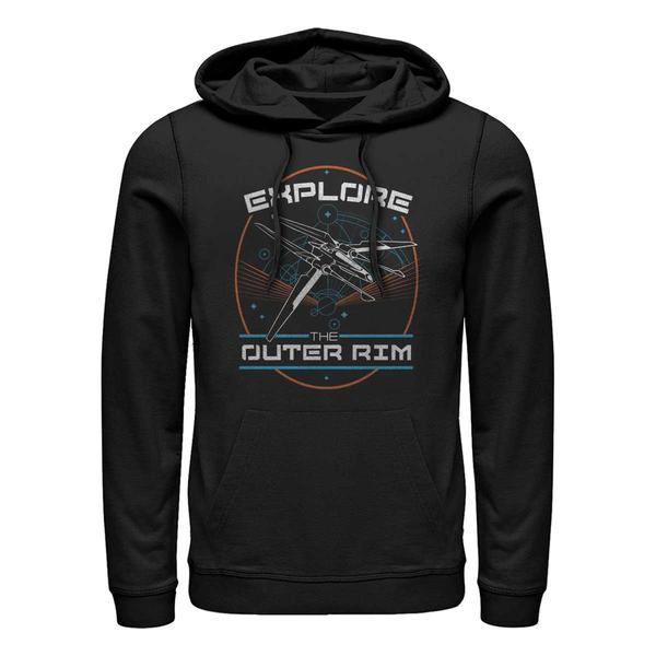 Aperçu: Star Wars - High Republic - Logo Explore Outer Rim - Unisex Sweat à capuche - Noir - Devant