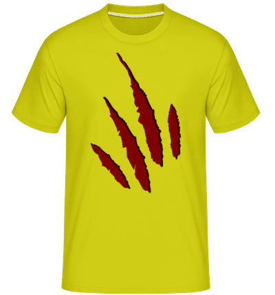 Kitten Claw Marks -  T-Shirt Shirtinator homme - Citron vert - Devant