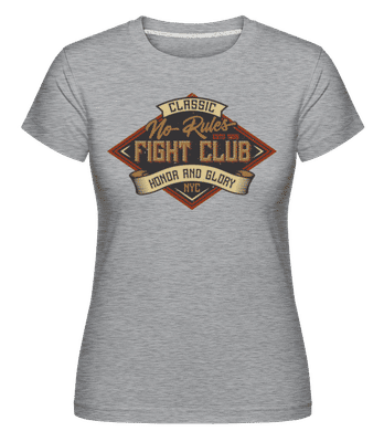 No Rules Fightclub -  T-shirt Shirtinator femme - Gris chiné - Devant