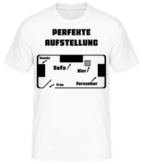 Perfekte Fußball Aufstellung Schwarz · Männer T-Shirt B&C