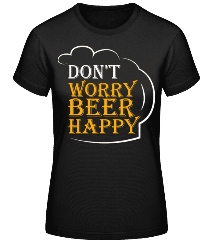 Vorschau: Beer Happy - Frauen T-Shirt B&C - Schwarz - Vorne