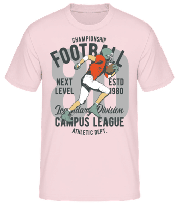 Champion Football - Camiseta básica para hombre - Rosa - delante