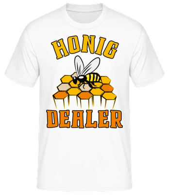 Honig Dealer - Männer Basic T-Shirt - Weiß - Vorne