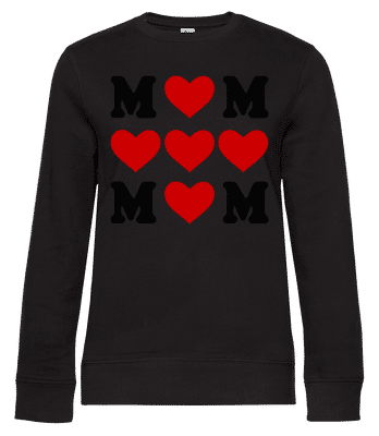 Amour Maman Cœur - Sweat-shirt standard pour femme - Noir - Devant