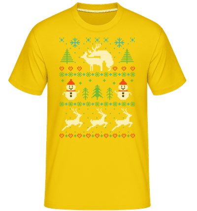 Joy Deer -  T-Shirt Shirtinator homme - Jaune doré - Devant