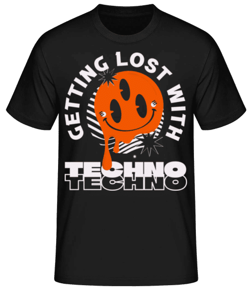 Aperçu: Getting Lost With Techno - T-shirt standard Homme - Noir - Devant