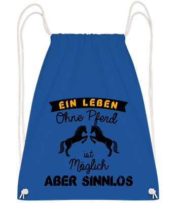 Ein Leben Ohne Pferd - Turnbeutel - Royalblau - Vorn