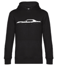 'Dodge Challenger SRT Demon' Silhouette - Sudadera estándar para hombre - Negro - delante