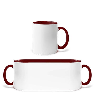 Two-toned Mug - White / Bordeaux - Front
