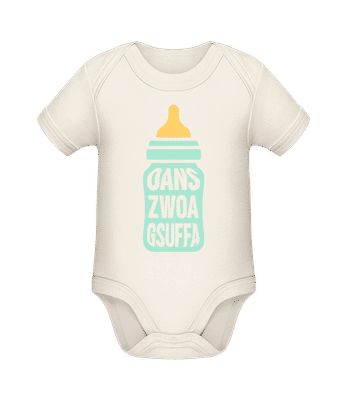 Baby Gsuffa - Baby Bio Strampler - Creme - Vorne