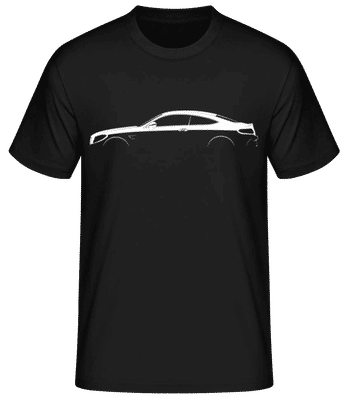 'Mercedes-Benz C Coupe AMG' Silhouette - Men's Basic T-Shirt - Black - Front