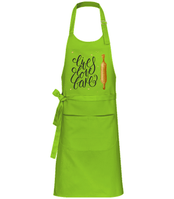 Live Love Bake - Professional Apron - Lime - Front
