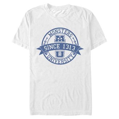 Pixar - Monstres - Logo MU Vintage - Homme T-shirt - Blanc - Devant